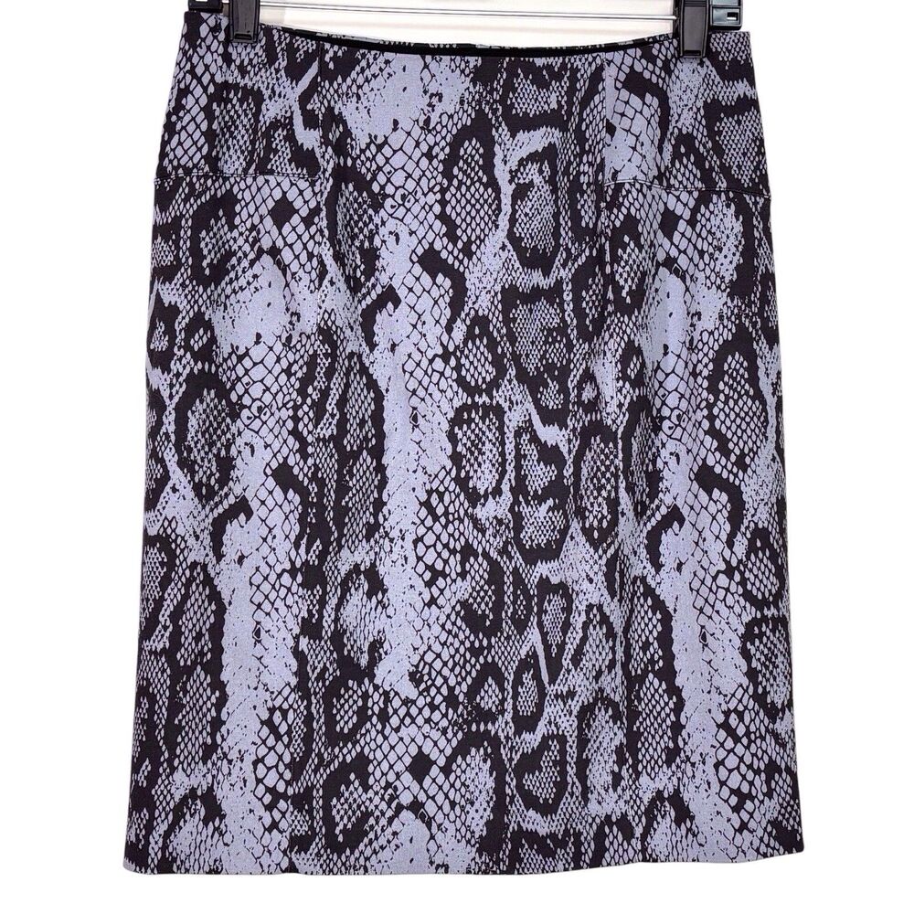Lysse Pencil Skirt Viper Gray Snake Print Womens Medium Straight Knee Length NWT